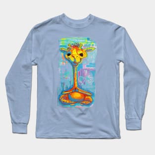 Meditating giraffe Long Sleeve T-Shirt